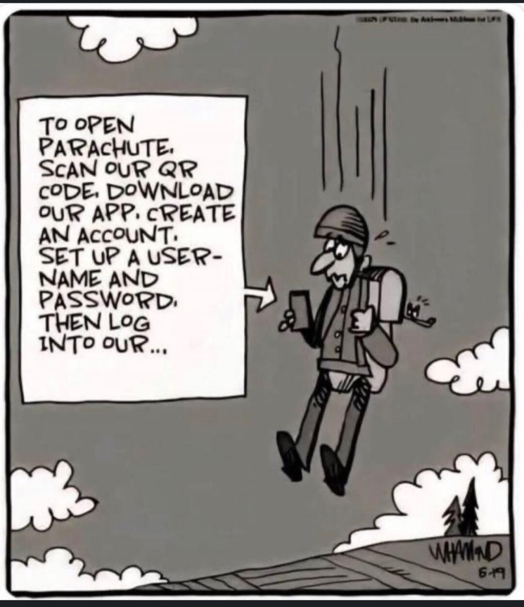 TO OPEN PARACHUTE. SCAN OUR QR CODE. DOWNLOAD OUR APP. CREATE AN ACCOUNT. SET UP A USER-NAME AND PASSWORD. THEN LOG INTO OUR...
