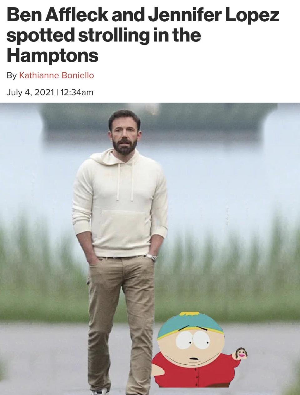 Ben Affleck and Jennifer Lopez spotted strollingin the Hamptons By Kathianne Boniello July 4202111234am iy S