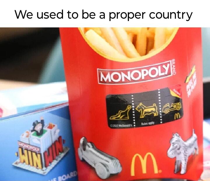 We used to be a proper country