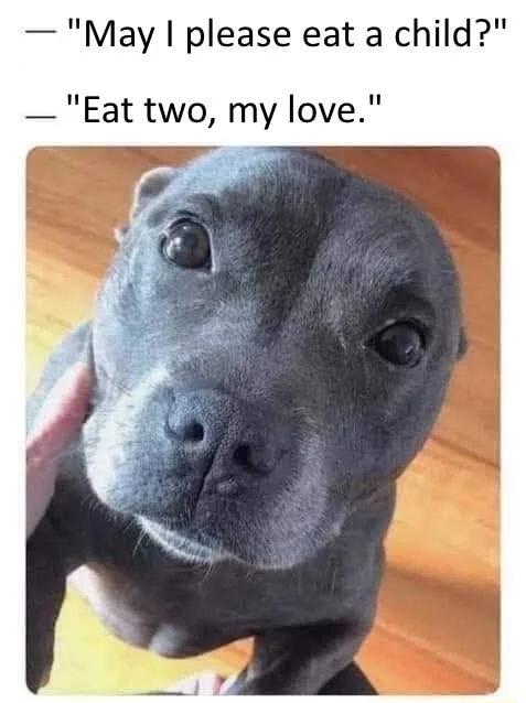 May please eat a child Eat two my love