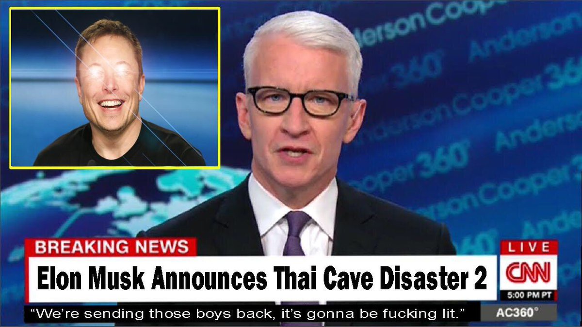BREAKING NEWS Elon Musk Announces Thai Cave Disaster 2 500 PM PT VR R T Teleafe R dgLetsIoW olo VAol oF o WeTlelala W o ISR 8 e g le I 1 A JYoxI