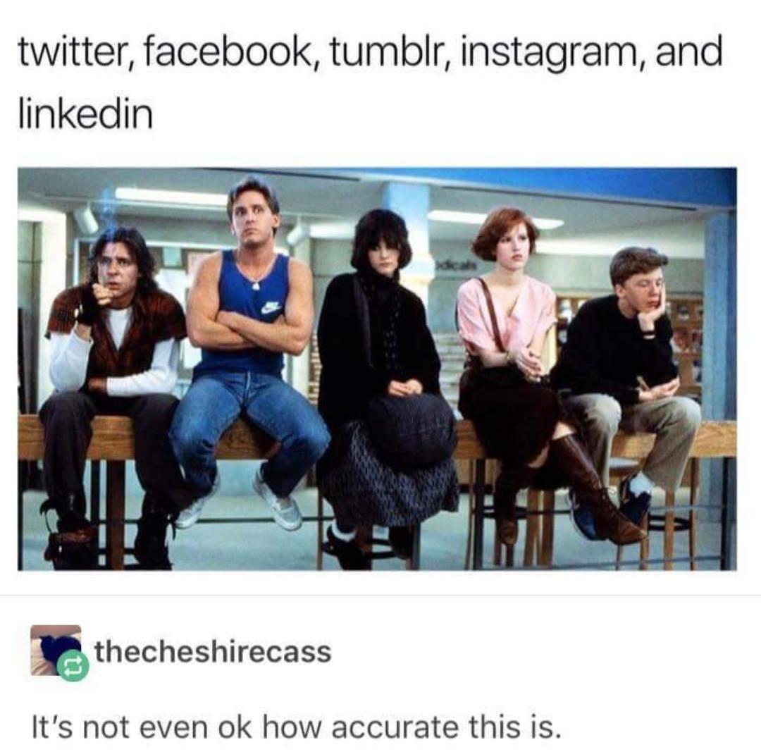 twitter facebook tumbilr instagram and linkedin kythecheshirecass Its not even ok how accurate this is