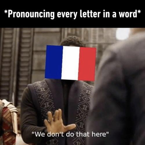 Pronouncing every letter in a word L A k We dont do that here