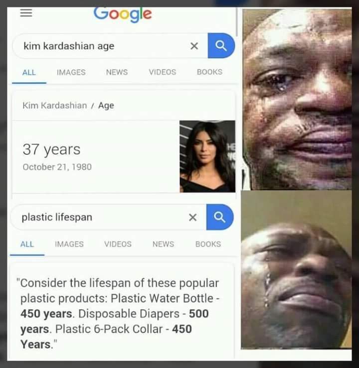kim kardashian age ALL Kim Kardashian Age 37 years October 21 1980 plastic lifespan Consider the lifespan of these popular plastic products Plastic Water Bottle 450 years Disposable Diapers 500 years Plastic 6 Pack Collar 450 Years