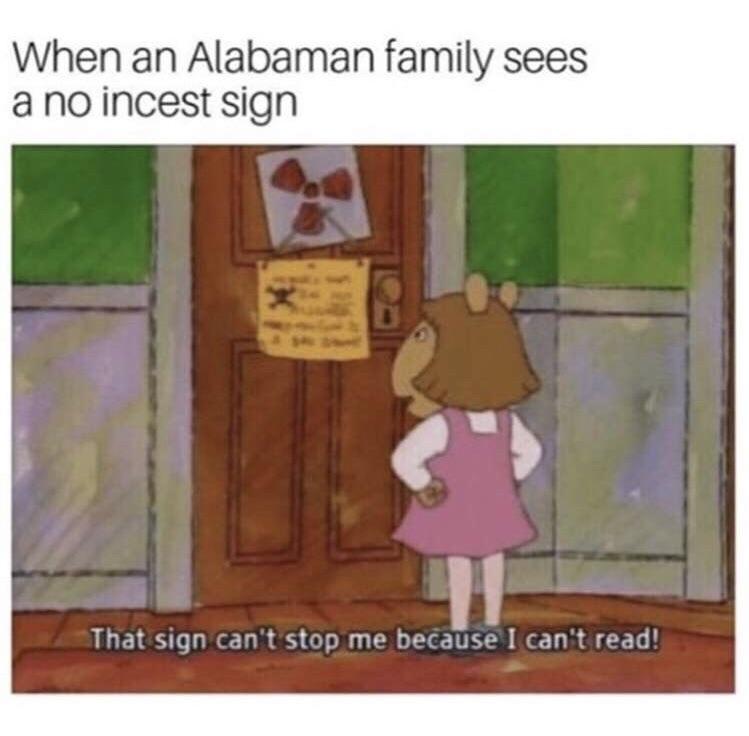 When an Alabaman family sees ano incest sign
