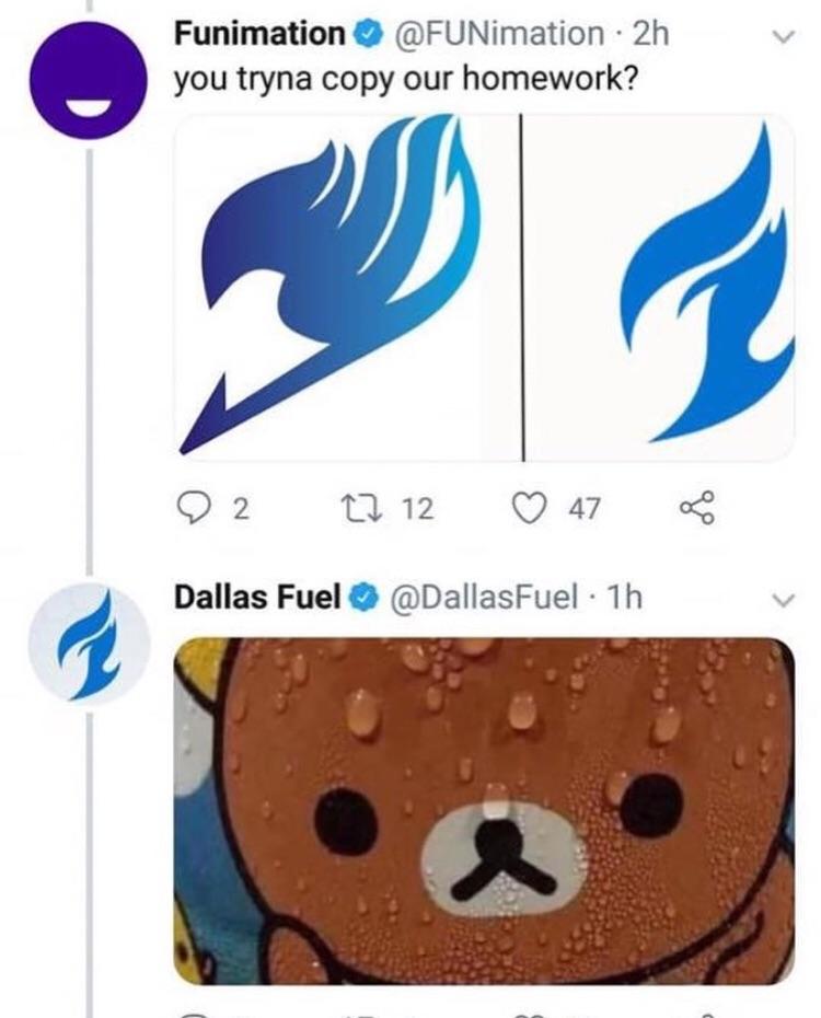 Funimation FUNimation 2h you tryna copy our homework Q2 0 12 Qa7 Dallas Fuel DallasFuel Th