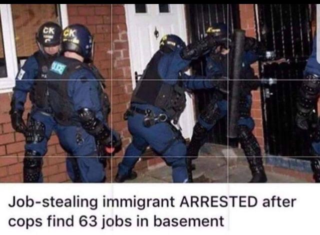 i Job stealing immigrant ARRESTED after cops find 63 jobs in basement