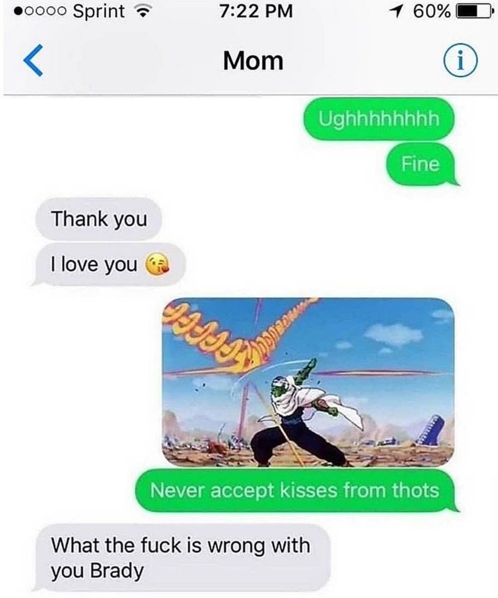 0000 Sprint 722 PM 60 14 Mom O Thank you love you 3 What the fuck is wrong with you Brady