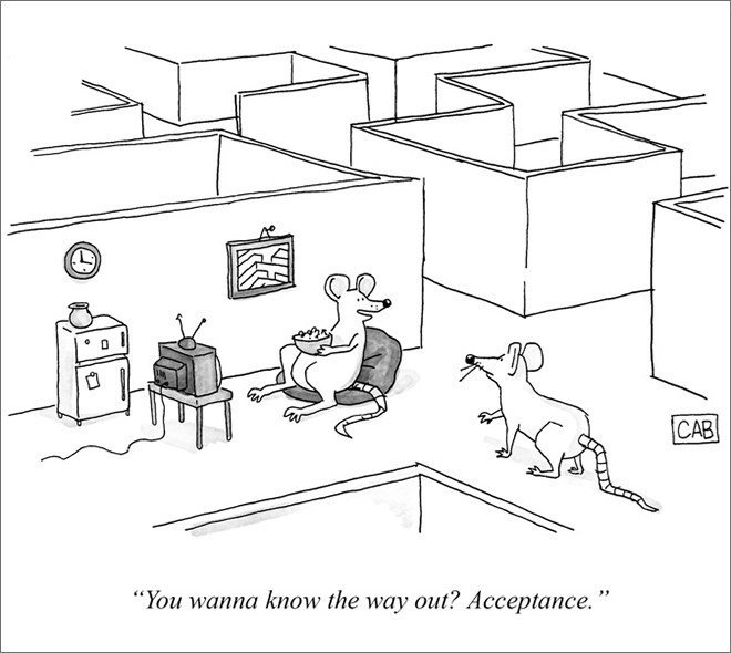 B B You wanna know the way out Acceptance