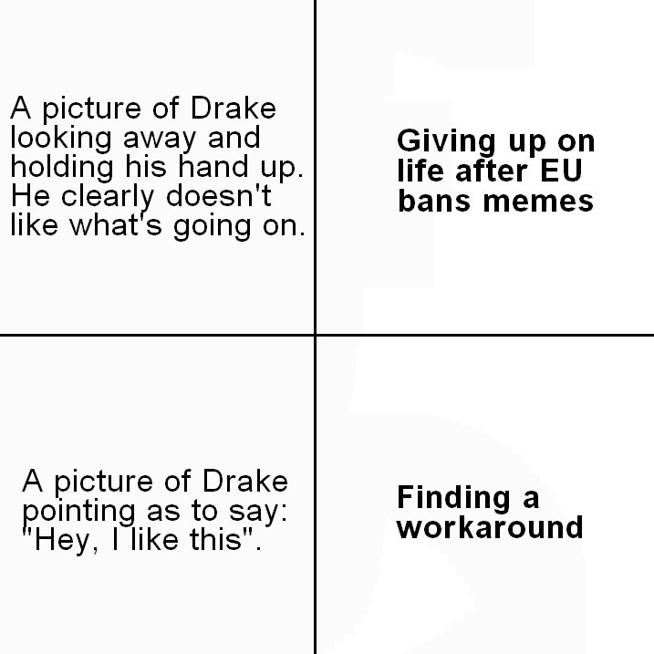 A picture of Drake looking away and Giving up on holding his hand up life after EU He clearly doesnt like whats going on bans memes A picture of Drake S L f Finding a ointing as to say PHey Fics thish workaround