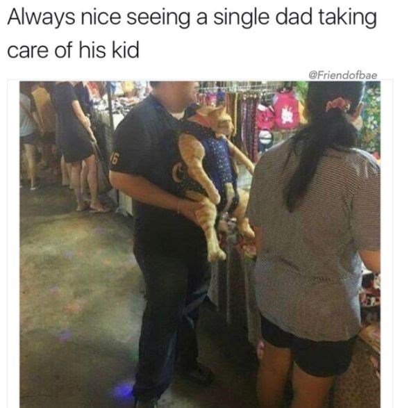 Always nice seeing a single dad taking care of his kid