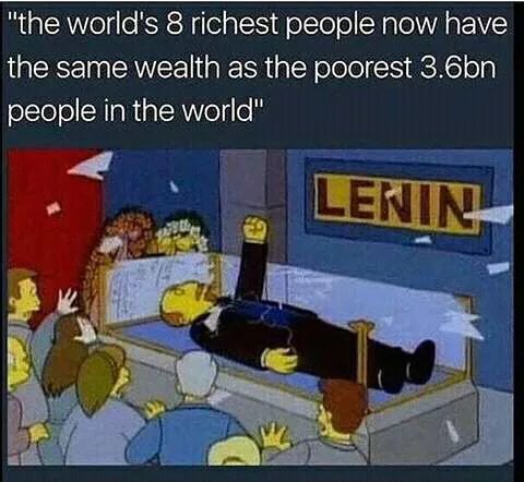 the worlds 8 richest people now have the same wealth as the poorest 36bn people in the world