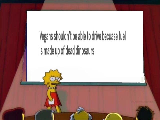 Vogans should el orive b el 1sMade upof dad dinosaurs