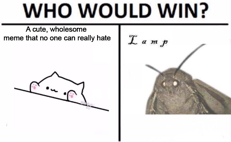 WHO WOULD WIN A cute wholesome meme that no one can really hate