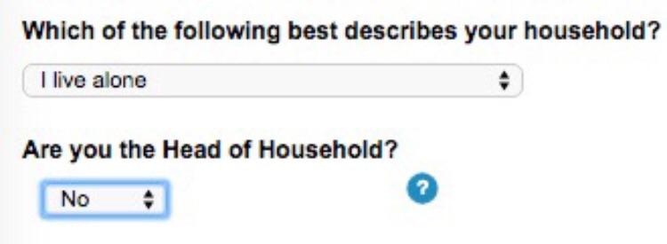 Which of the following best describes your household live alone Are you the Head of Household