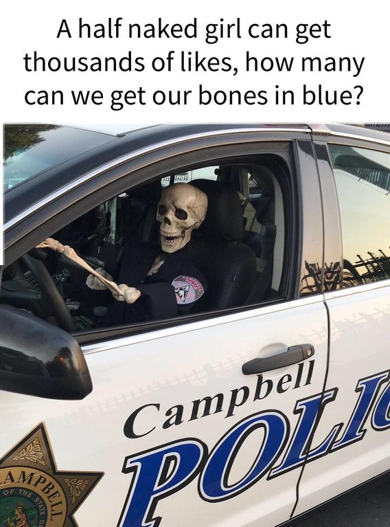 A half naked girl can get thousands of likes how many can we get our bones in blue