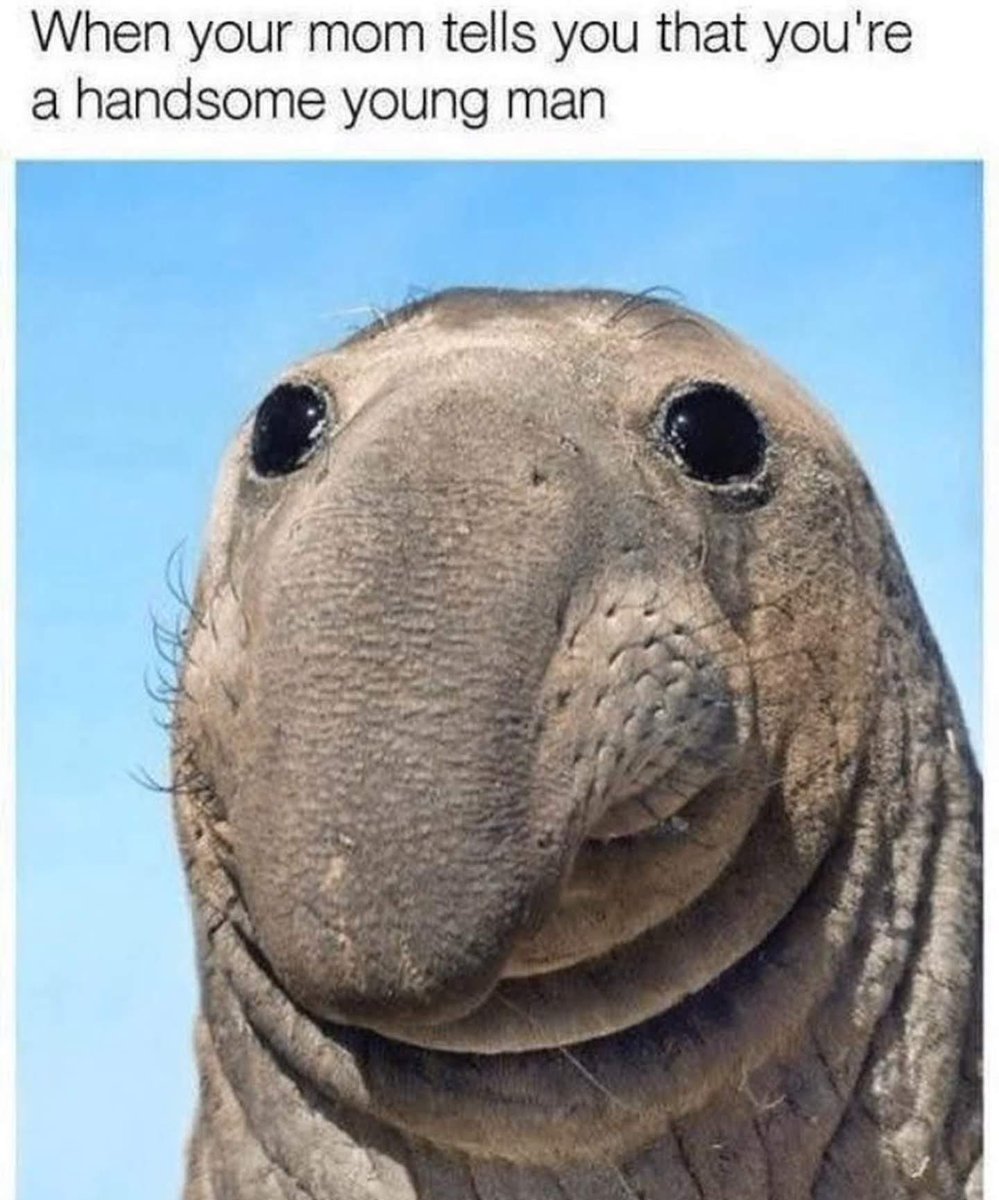 When your mom tells you that youre a handsome young man