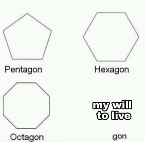 R Pentagon Hexagon wil Octagon gon