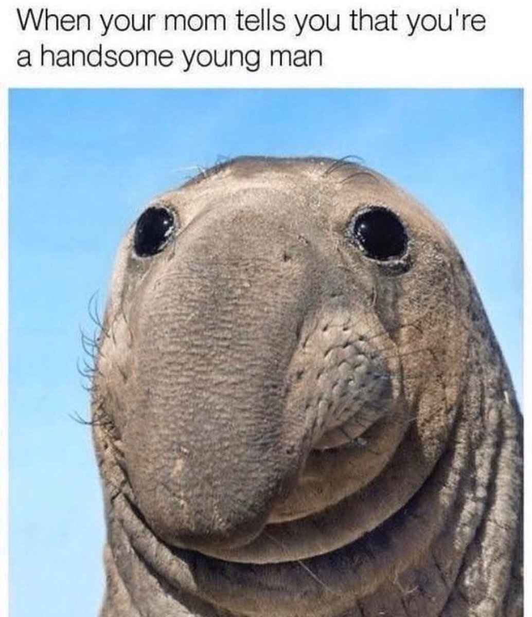 When your mom tells you that youre a handsome young man