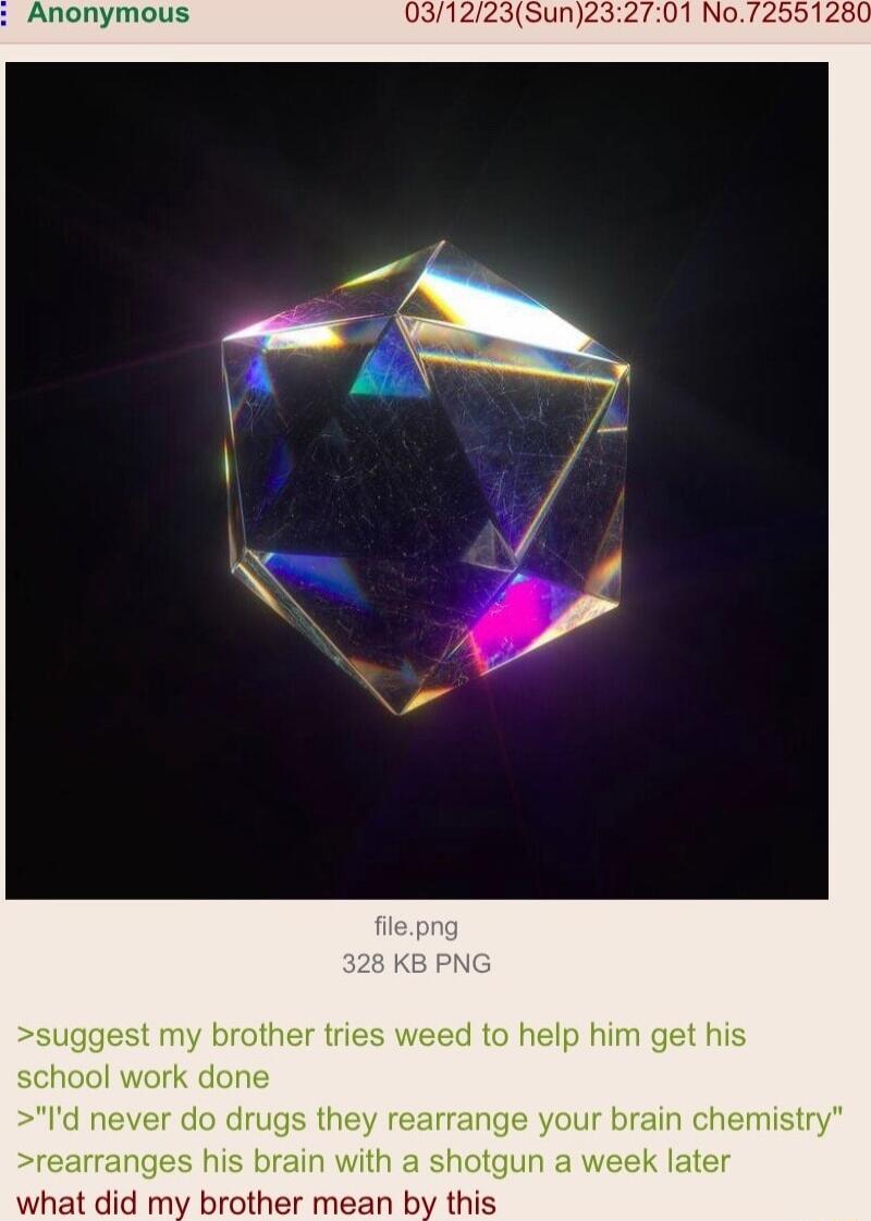 Anonymous what did my brother mean by this