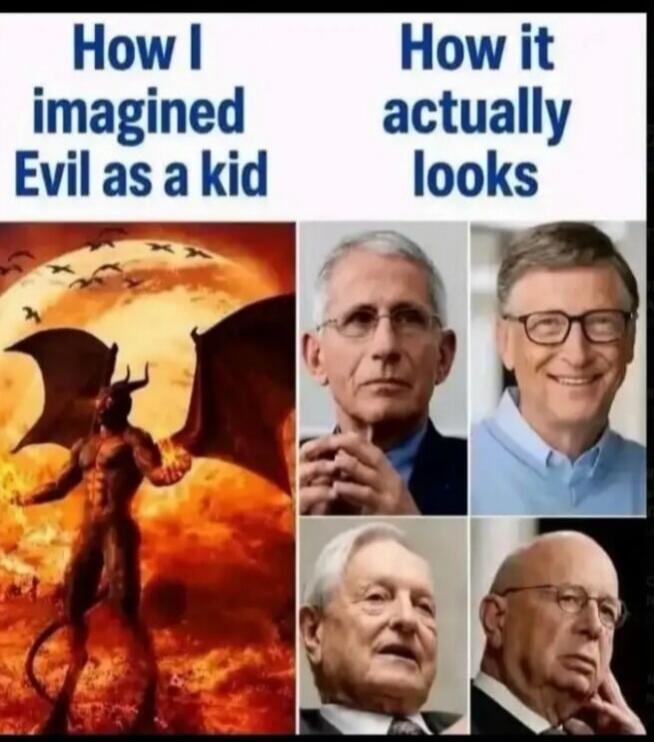 How I imagined Evil as a kid, How it actually looks