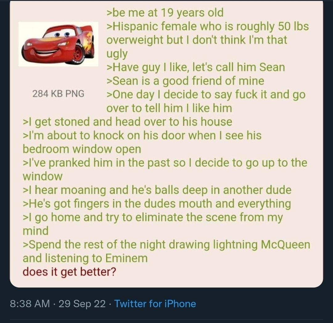 Hispanic female who is roughly 50 Ibs rweight but dont think Im that all him Sean Sean is a good friend of mine One day decide to say fuck it and g over to tell him like him get stoned and head over to his house m about to knock on hi droom window open pranked him in the past so decide to go up to the window hear moaning and hes balls deep in another dude Hes got fingers in the dudes mouth and eve