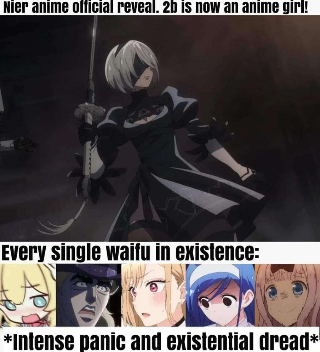 NIEr anime ofiicial reveal 20 IS now an anime giri Every single wailu in BHISIEIIBE b A I Intense panic and euslemlal llleall