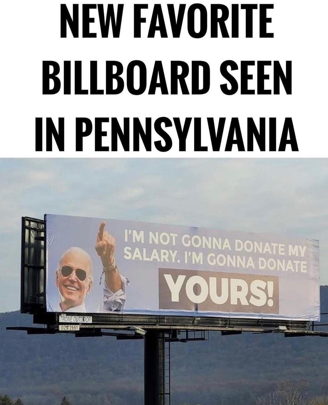 NEW FAVORITE BILLBOARD SEEN IN PENNSYLVANIA