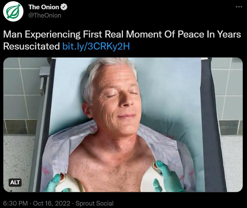 The Onion Man Experiencing First Real Moment Of Peace In Years Resuscitated bitly3CRKy2H