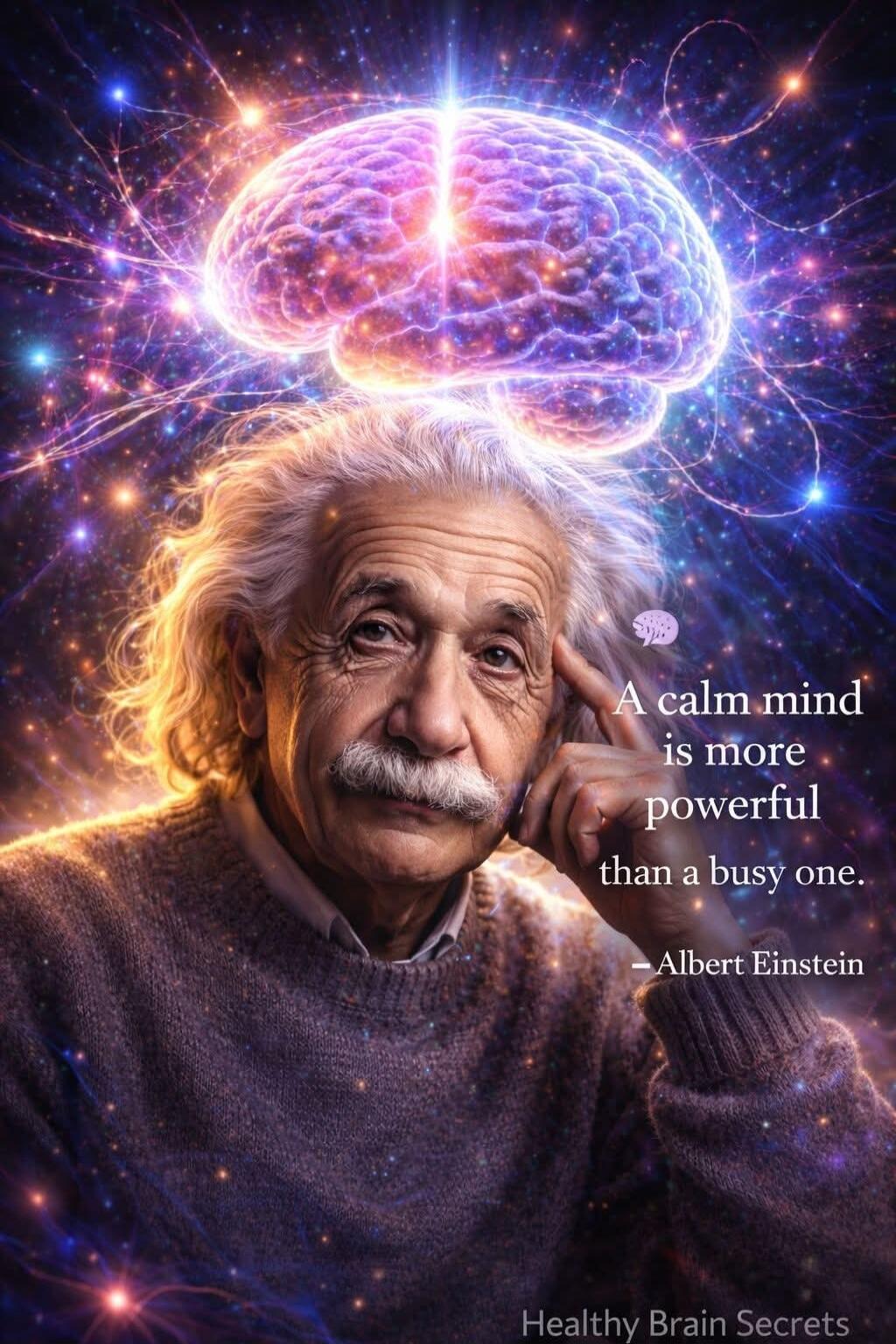 A calm mind is more powerful than a busy one. — Albert Einstein