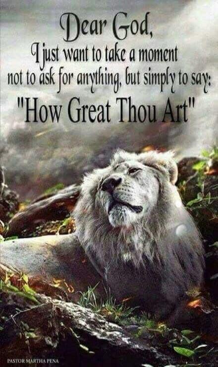 Dear God, I just want to take a moment not to ask for anything, but simply to say: 