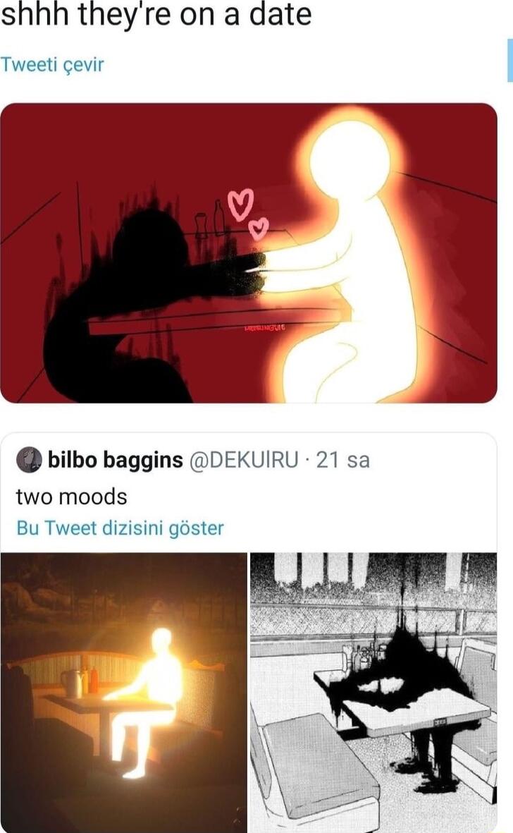 shnh theyre on a date Tweeti evir bilbo baggins DEKUIRU 21 sa two moods Bu Tweet dizisini goster