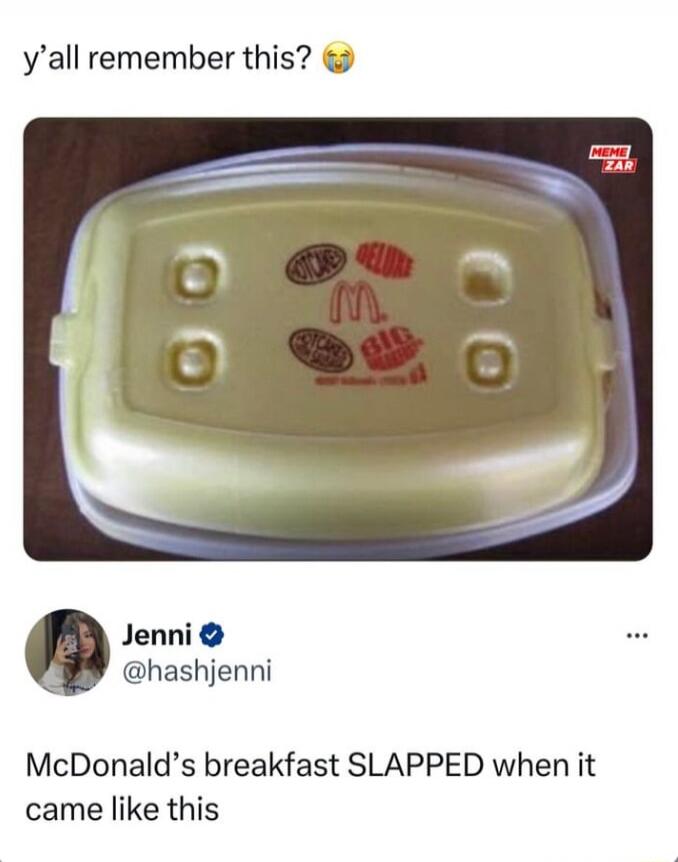 yall remember this Jenni hashjenni McDonalds breakfast SLAPPED when it came like this