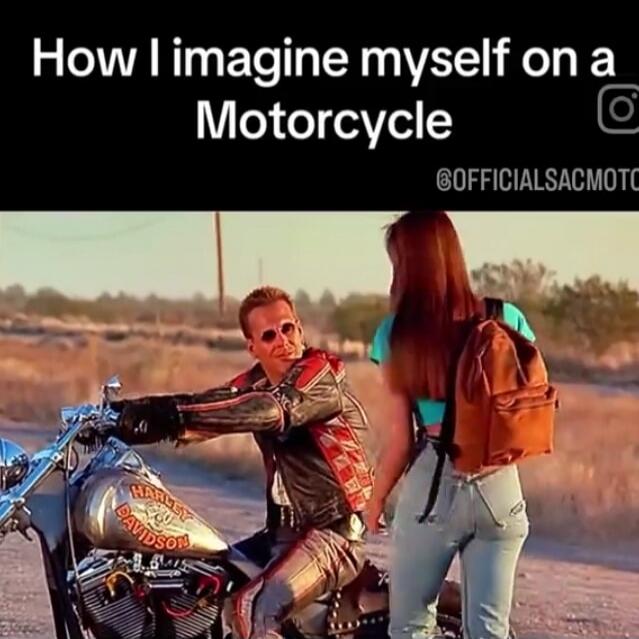 How I imagine myself on a Motorcycle @OFFICIALSACMOTO