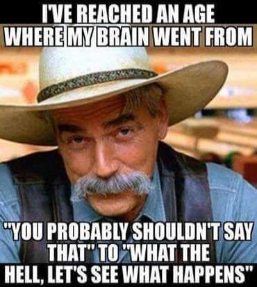 I'VE REACHED AN AGE WHERE MY BRAIN WENT FROM 