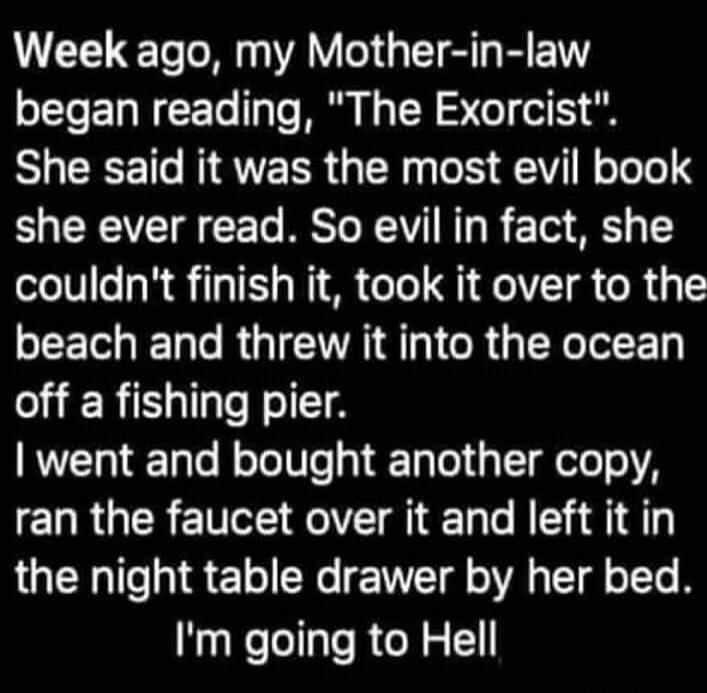 Week ago, my Mother-in-law began reading, 
