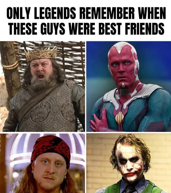 ONLY LEGENDS REMEMBER WHEN THESE GUYS WERE BEST FRIENDS