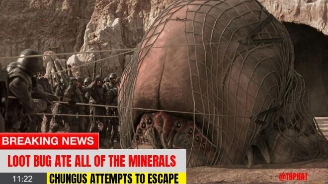 BREAKING LOOT BUG ATE ALL OF THE MINERALS S8 crermm CHUNGUS ATTEMPTS TOESCAPE emem
