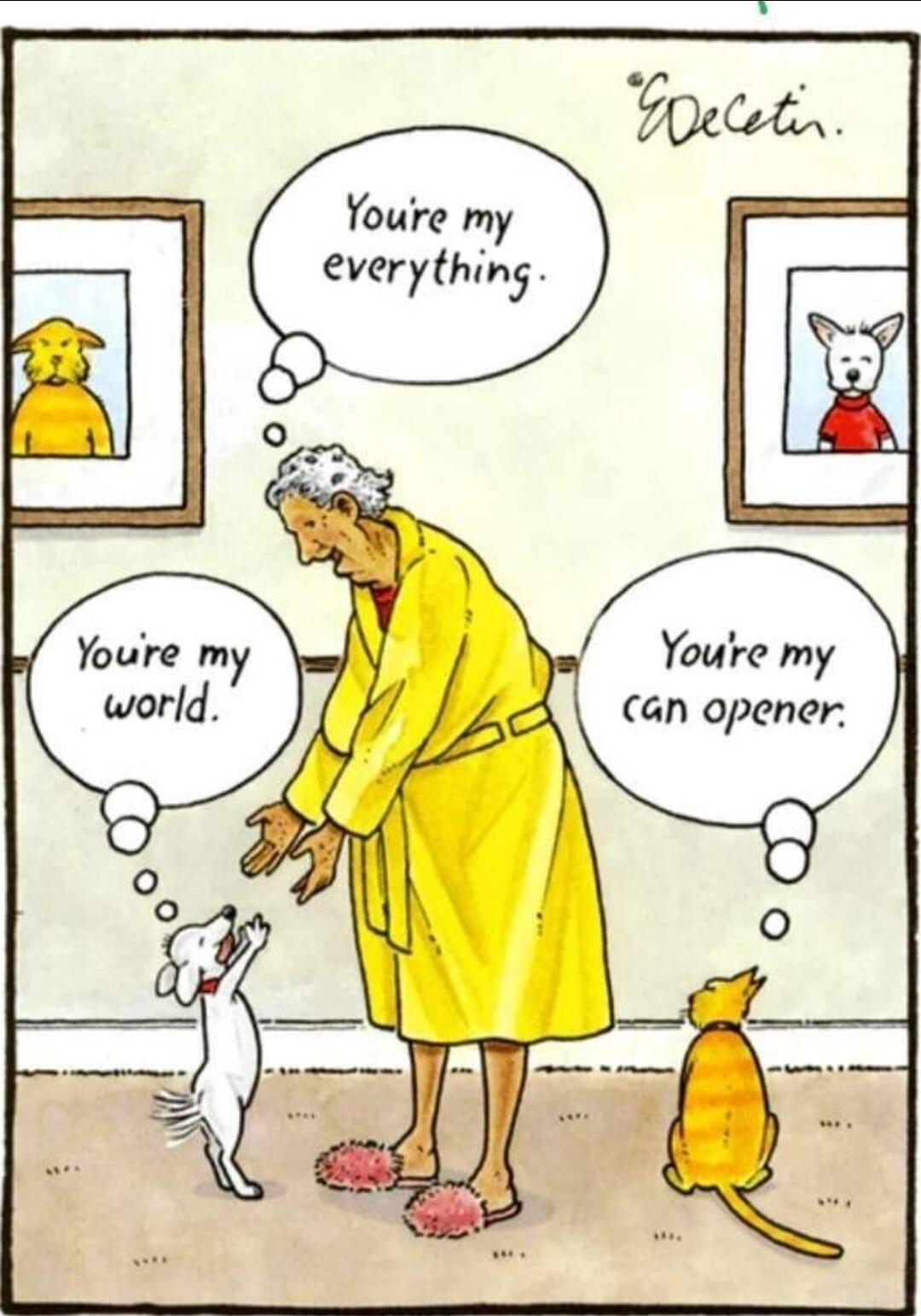 You're my everything. You're my world. You're my can opener.