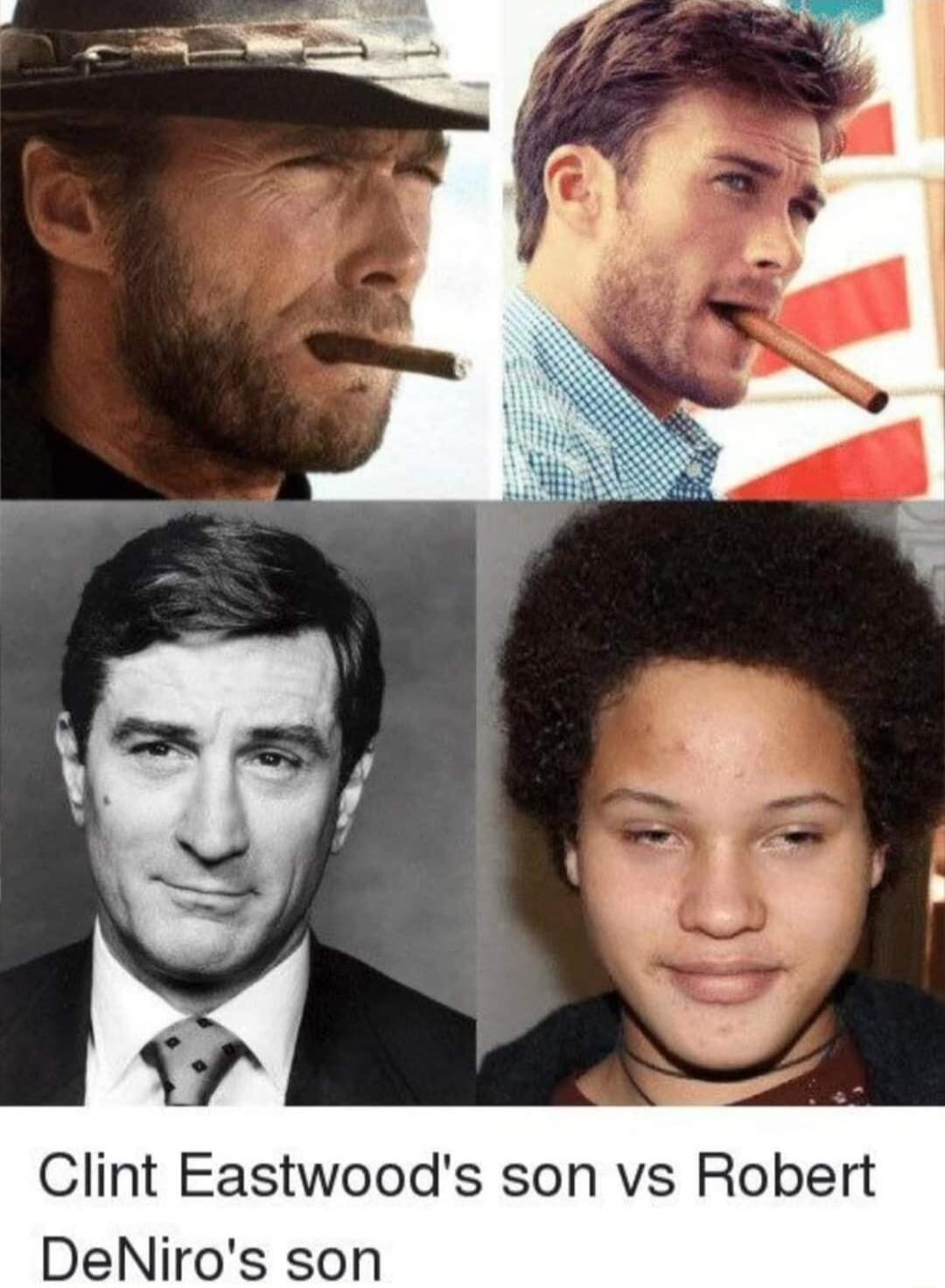 Clint Eastwoods son vs Robert DeNiros son