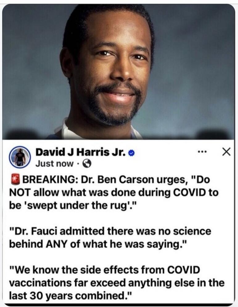 BREAKING: Dr. Ben Carson urges, 
