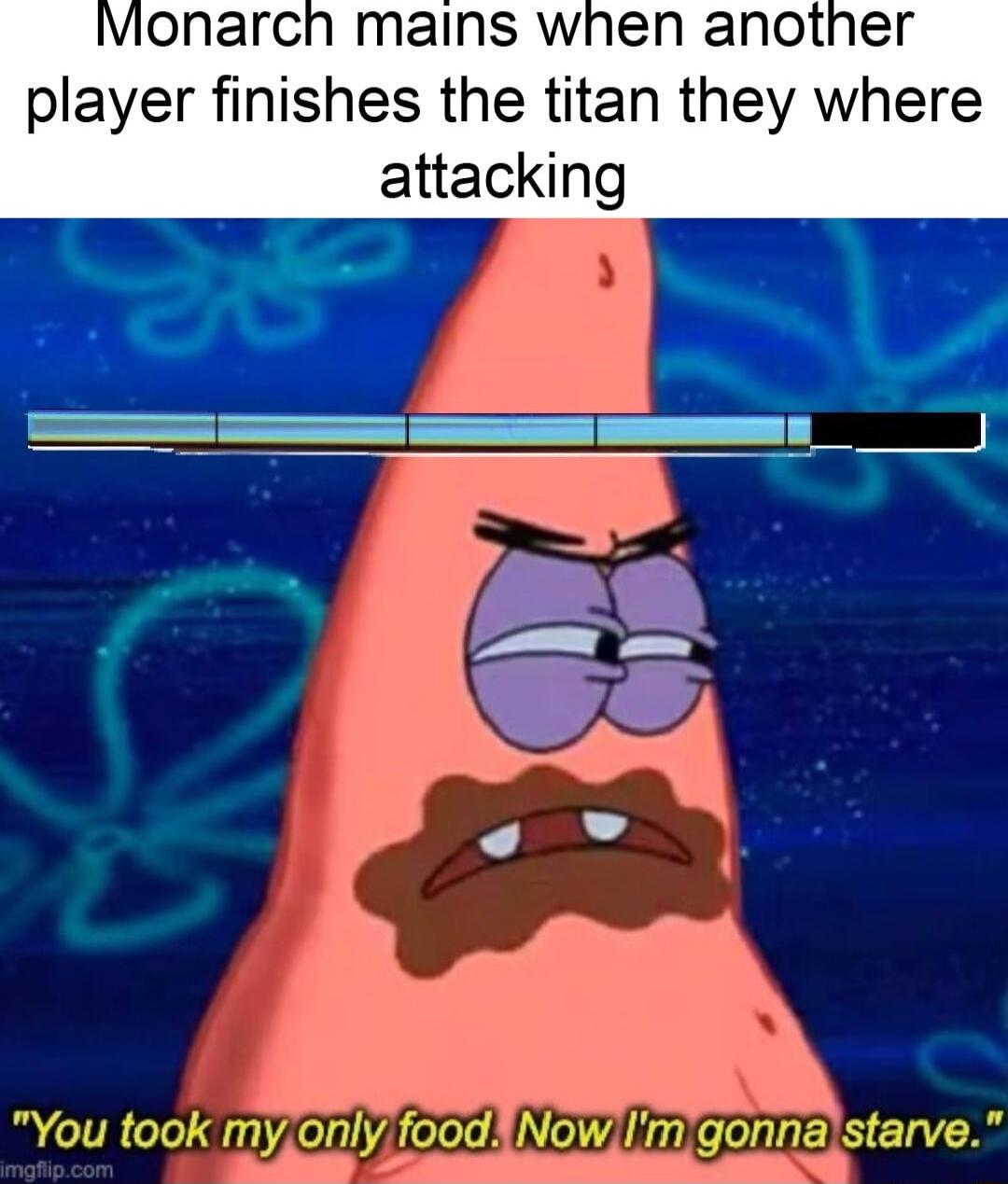 Vionarch mains when another player finishes the titan they where attacking