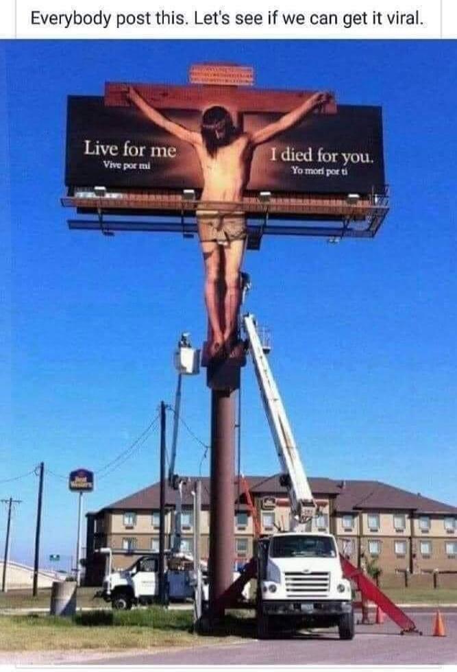 Everybody post this. Let's see if we can get it viral. Live for me Vive por mi I died for you. Yo mori por ti