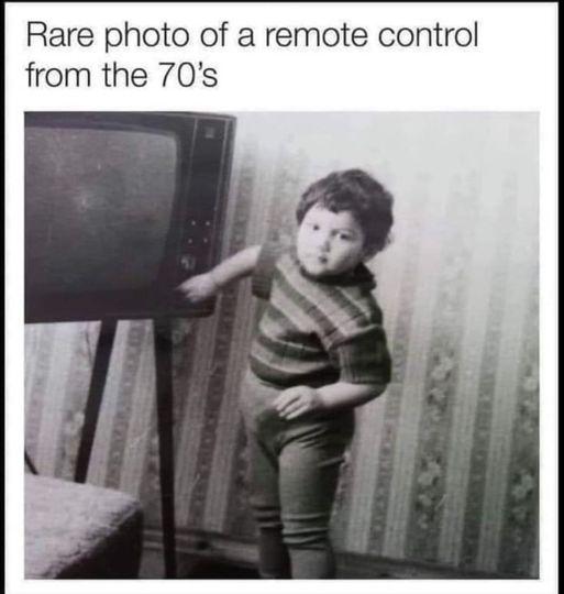 Rare photo of a remote control from the 70s