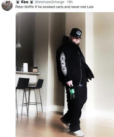 5 Shep 38 Glctshon Bl Peter Griffin if he sneken carts and never met Lois