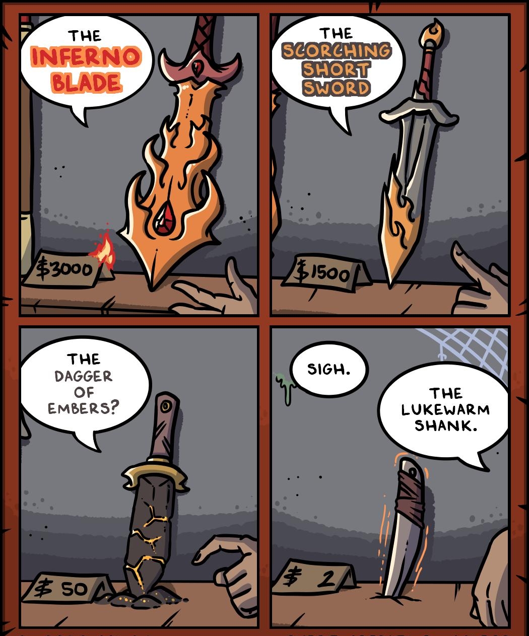 THE e LYdRIINY SHORIT THE DAGGER OF THE EMBERS LUKEWARM SHANK