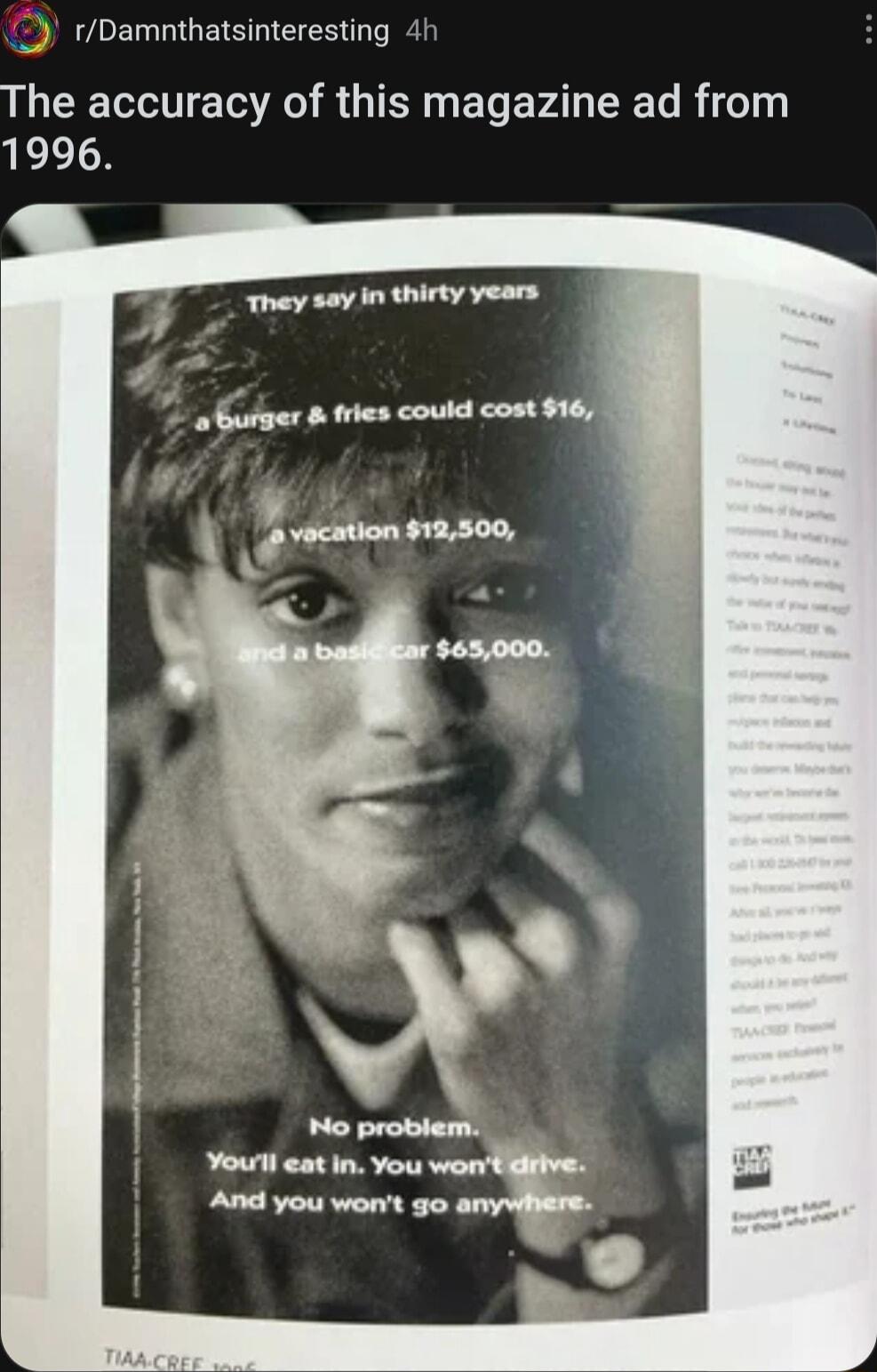 rDamnthatsinteresting The accuracy of this magazine ad from 1996 They say in thirty years