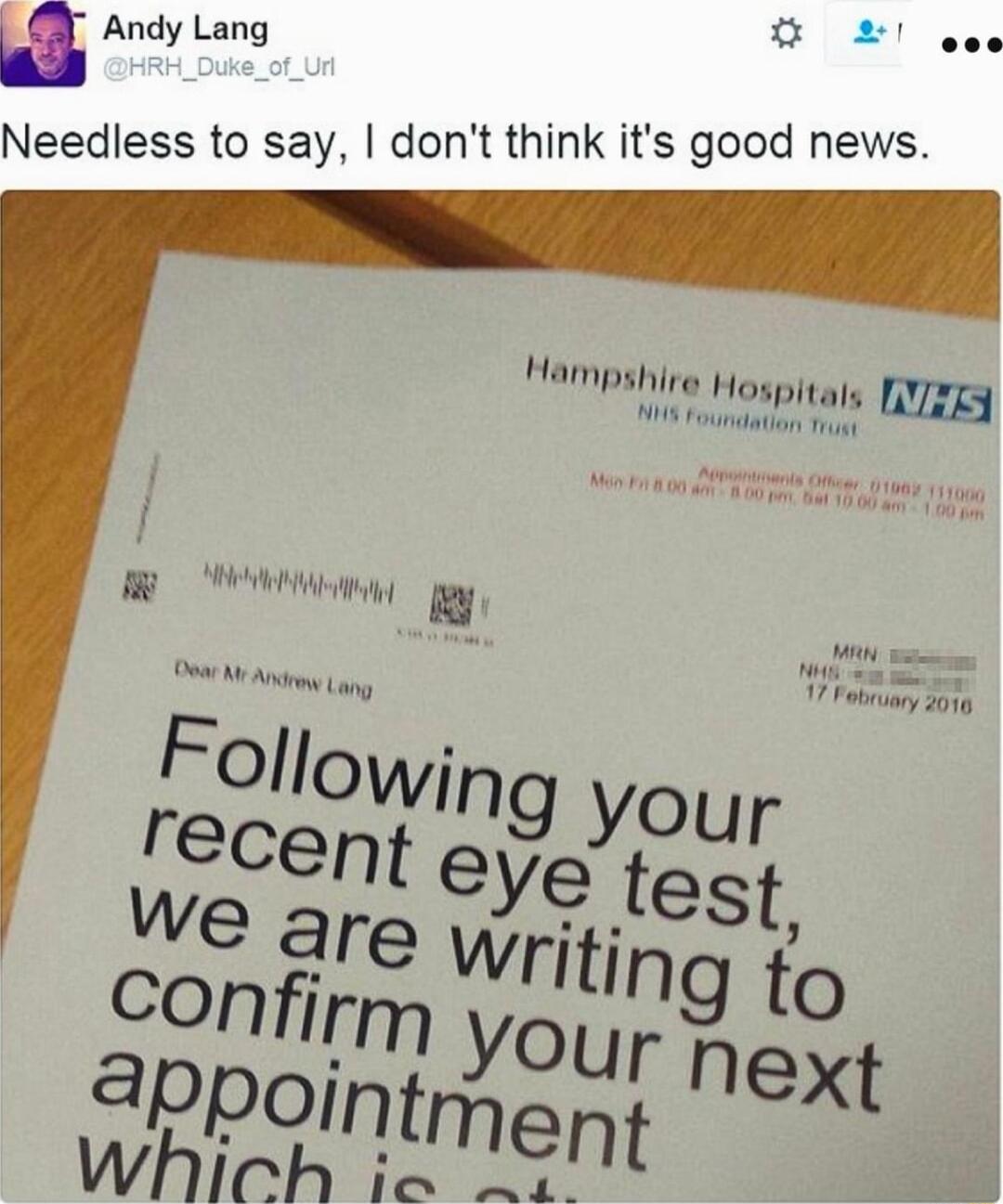 nAndyLang 25 18 eee Needless to say dont think its good news