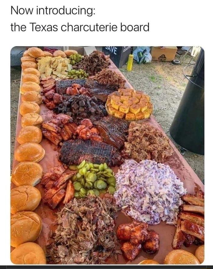 Now introducing the Texas charcuterie board