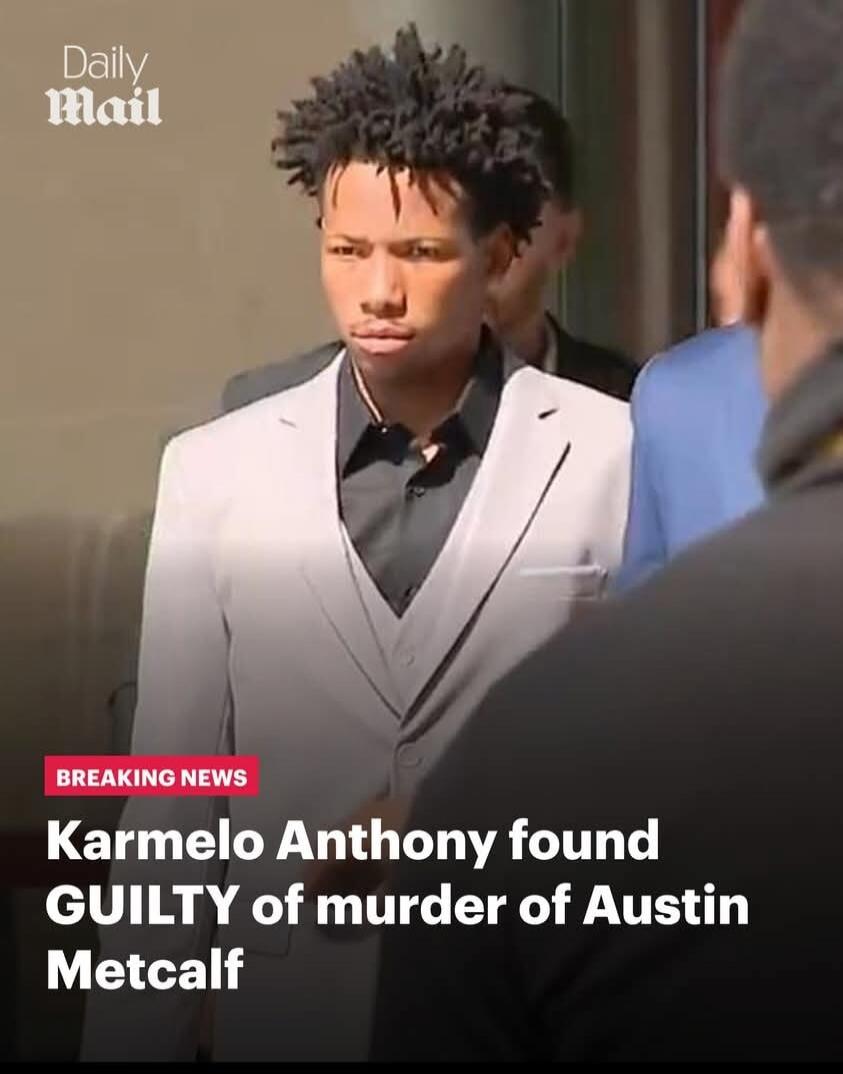 Daily Mail BREAKING NEWS Karmelo Anthony found GUILTY of murder of Austin Metcalf